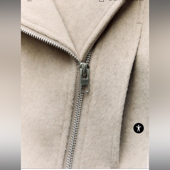 Felt Texture Crop Biker Jacket - Picture 5 of 8